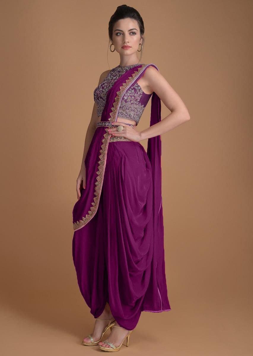 Exclusive Georgette Silk Embroidery Work Dhoti Suit With Designer Dupatta (LQRTC5378)