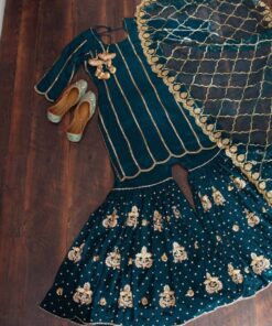 Gorgeous Morpinch Georgette Silk Sequence Work Sharara Suit With Dupatta