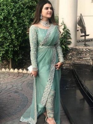 Buy Indian Designer Prestitched Saree Choli Blouse Women Gown Sari dress  8717 at Amazonin
