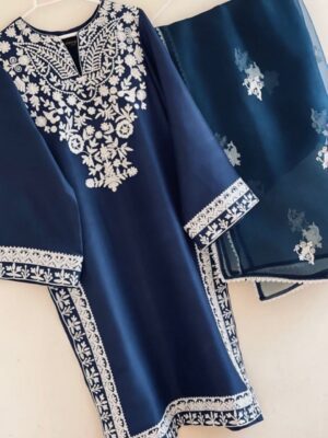 Casual Cotton Silk Embroidery Work Salwar Suit With Dupatta