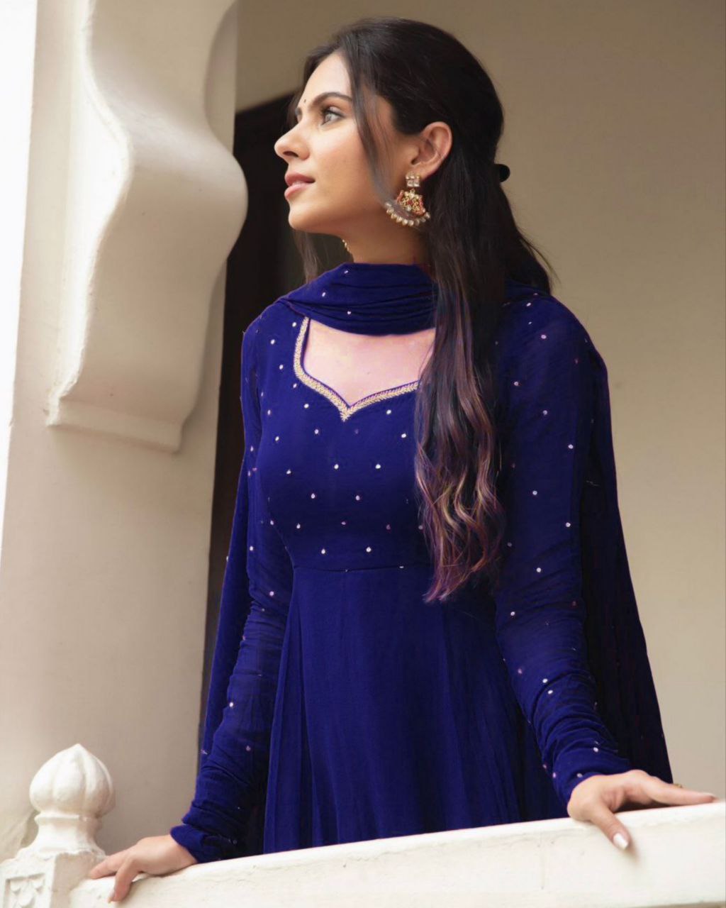 Blue churidar design online