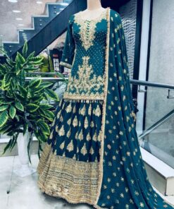 Exclusive Chinon Silk Embroidery Work Lehenga Set With Dupatta