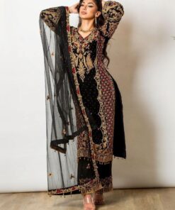 Alluring Black Pure Georgette With Sequence Work Plazo Suit With Dupatta